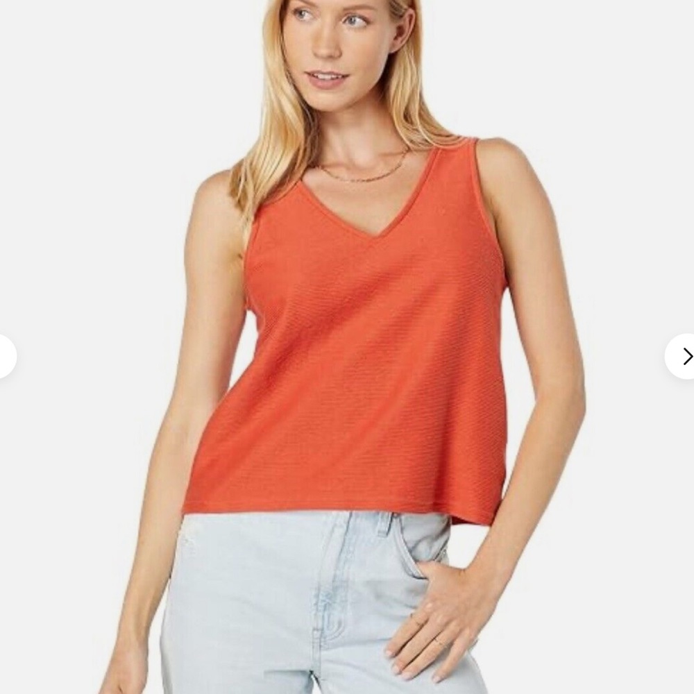 ❤️❤️ Madewell V-Neck Tank Whisper Cotton Himalayan Orange❤️size s